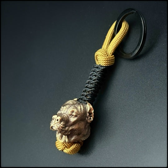 Pitbull Keychain paracord bead