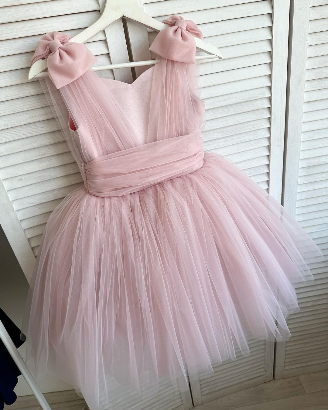 Powder Pink Dress with Bows – Party & Fashion Dress