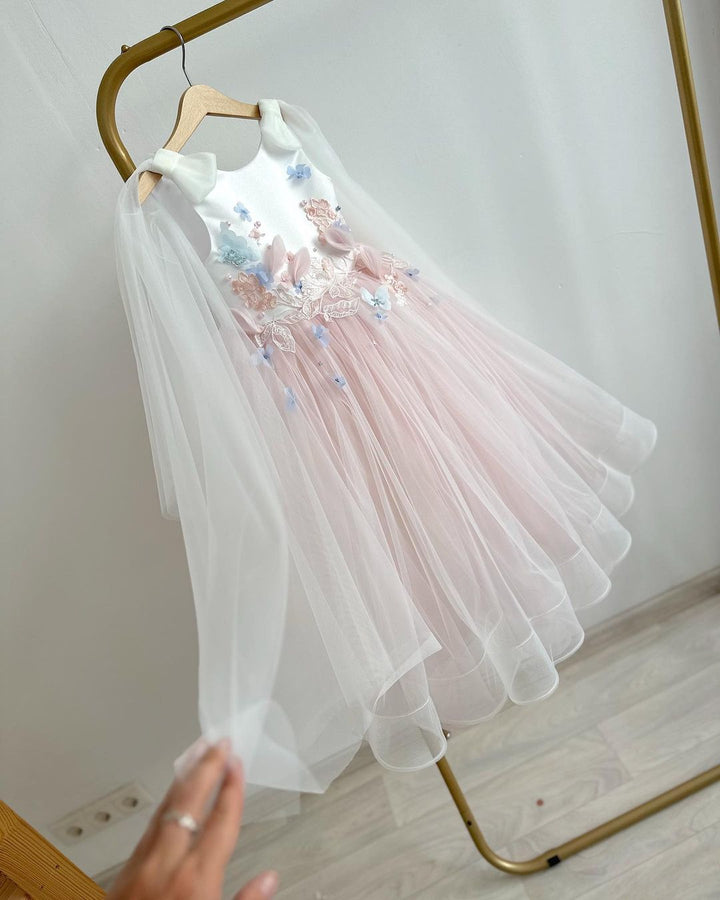 Romantic Princess dress with bows and decorated top