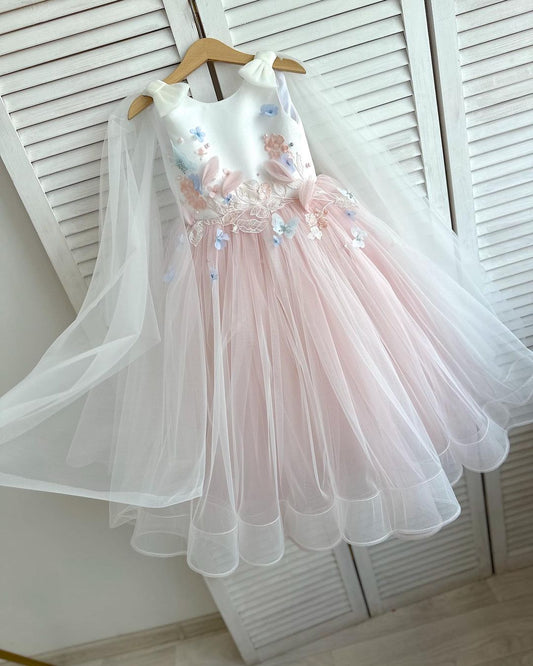 Romantic Princess dress with bows and decorated top