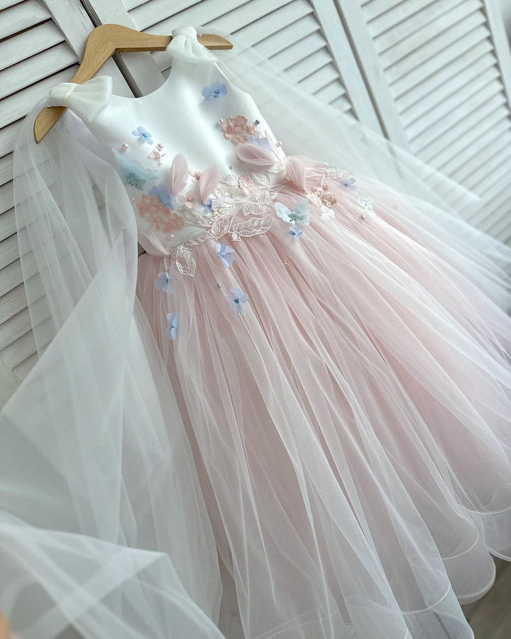 Romantic Princess dress with bows and decorated top