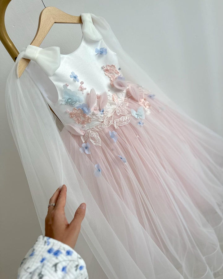 Romantic Princess dress with bows and decorated top