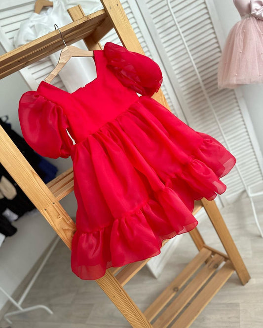 Red Dress ready to ship for 5-6 years old