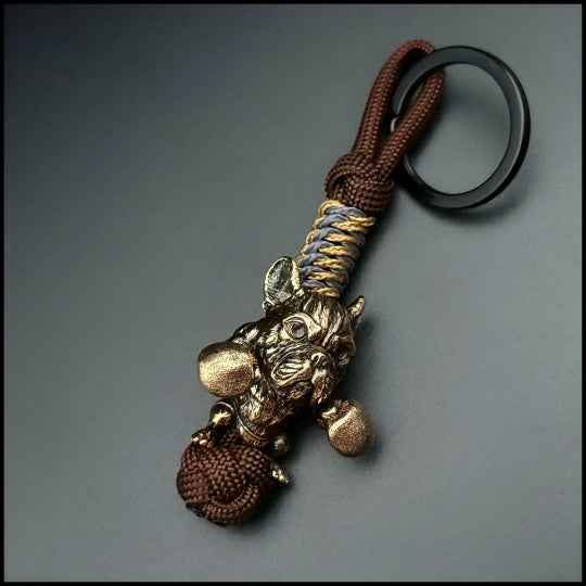 Keychain Boxer Bulldog paracord bead