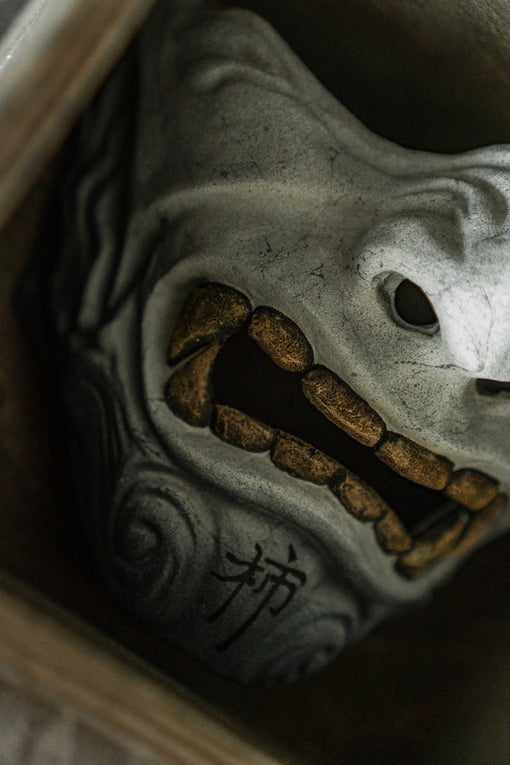 Japanese half mask Menpo: Ash Warrior