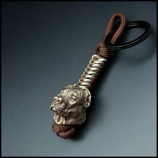Pitbull Keychain paracord bead