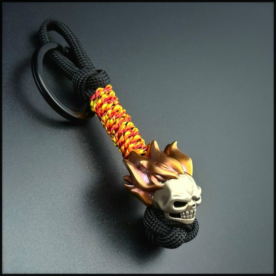 Ghost Rider Keychain paracord bead