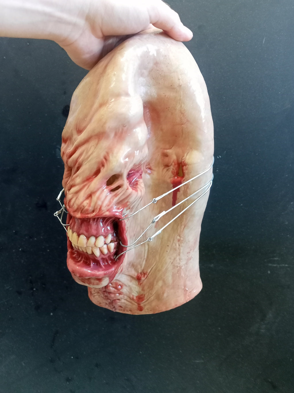 Cenobite Nutcracker Silicone Mask – Chattering Teeth Cosplay Accessory