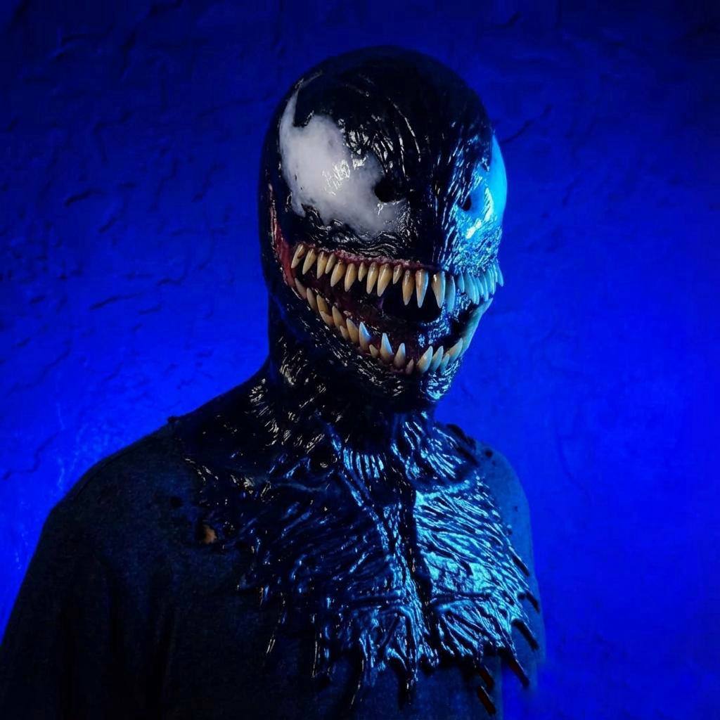 Venom cosplay mask front view