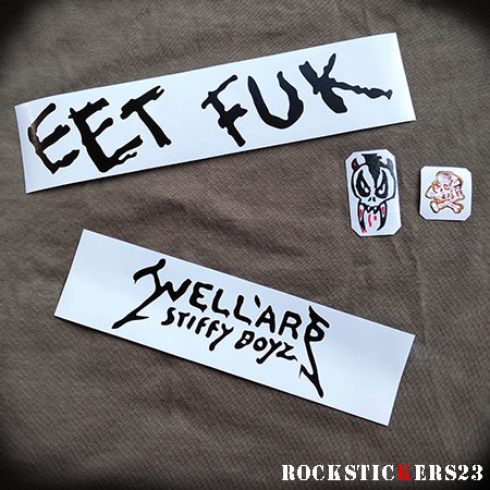 James Hetfield guitar stickers ESP MX-220 EET fuk vinyl decal + Skull