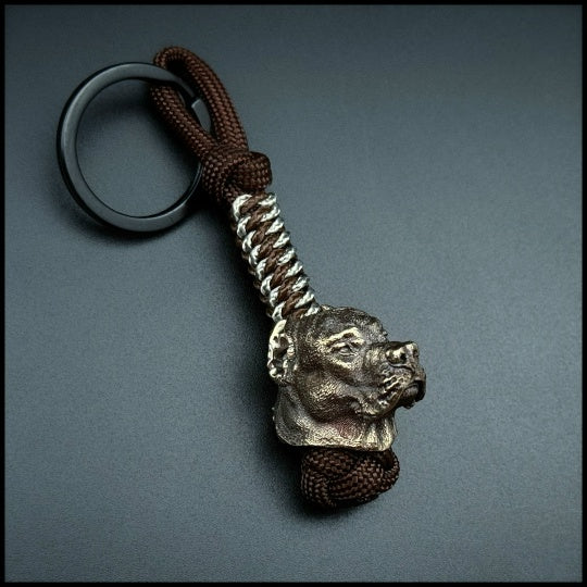 Pitbull Keychain paracord bead