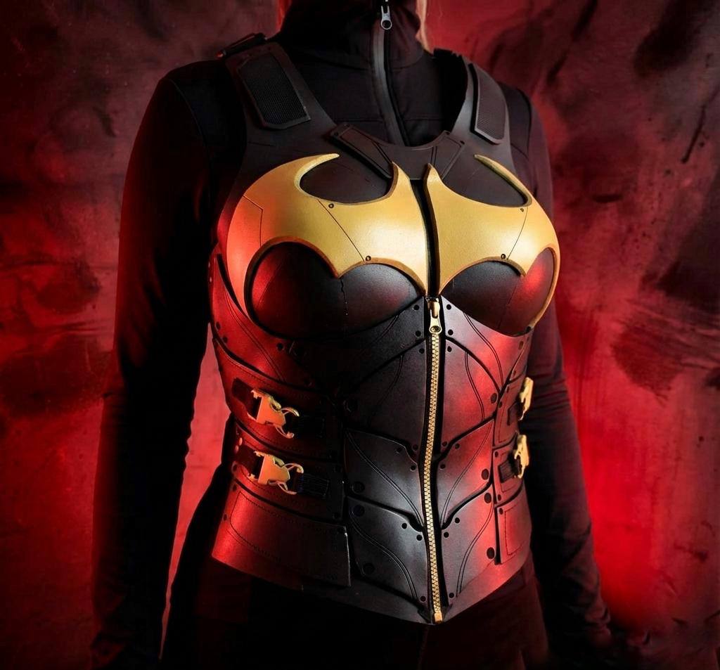 Batgirl chest and abs armor cosplay inspired by DC Comics