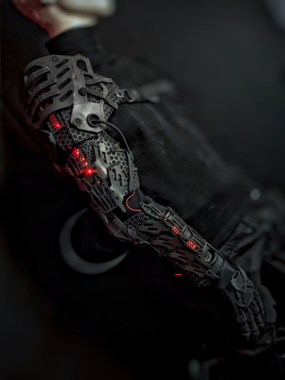 Cyberpunk cosplay arm bracers wearable costume armor