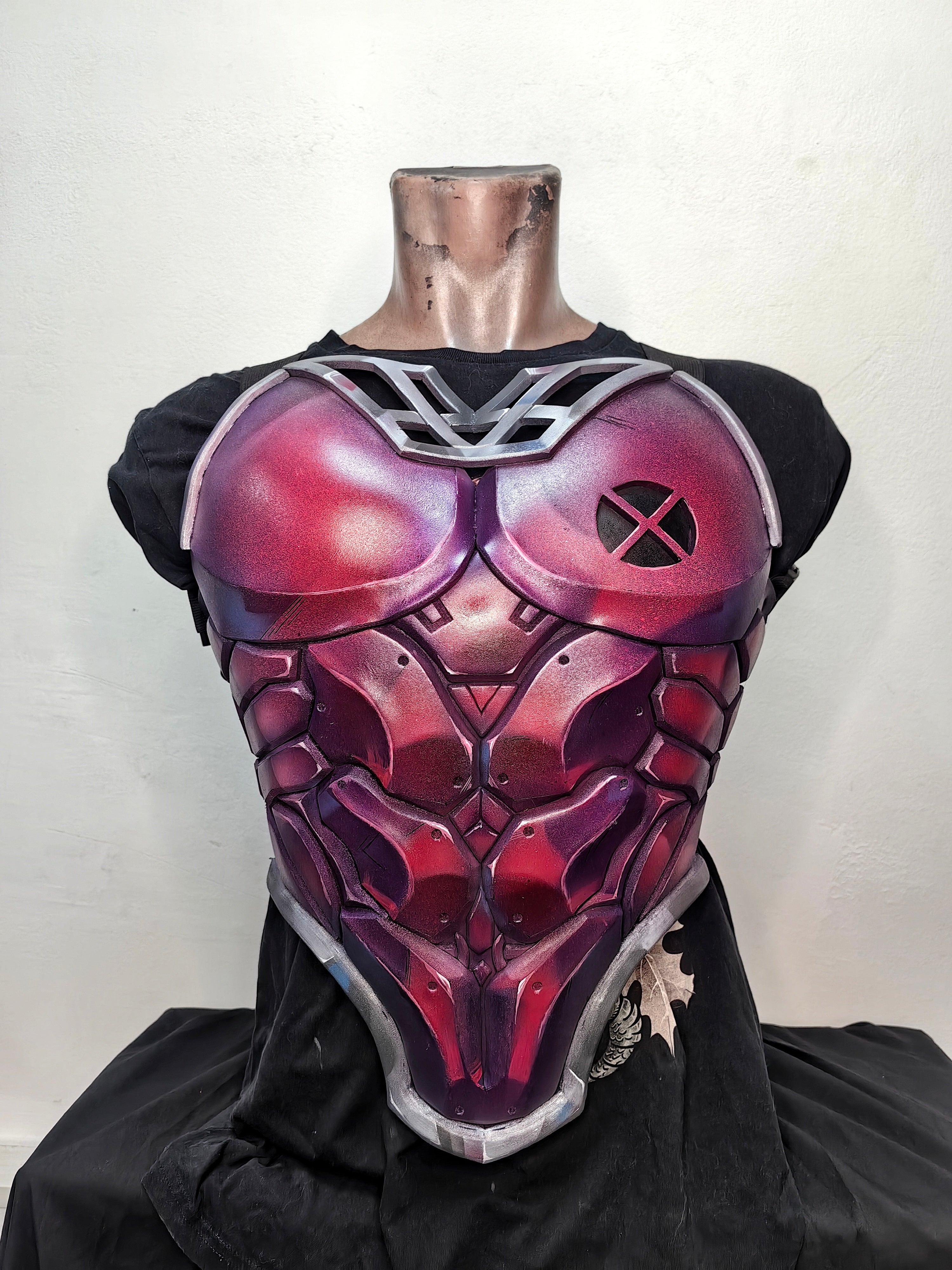 Gambit style superhero armor chest detailed texture close up