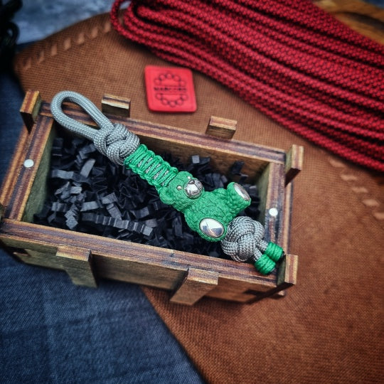 Green Teddy bear LIMITED EDITION lanyard keychain Bead