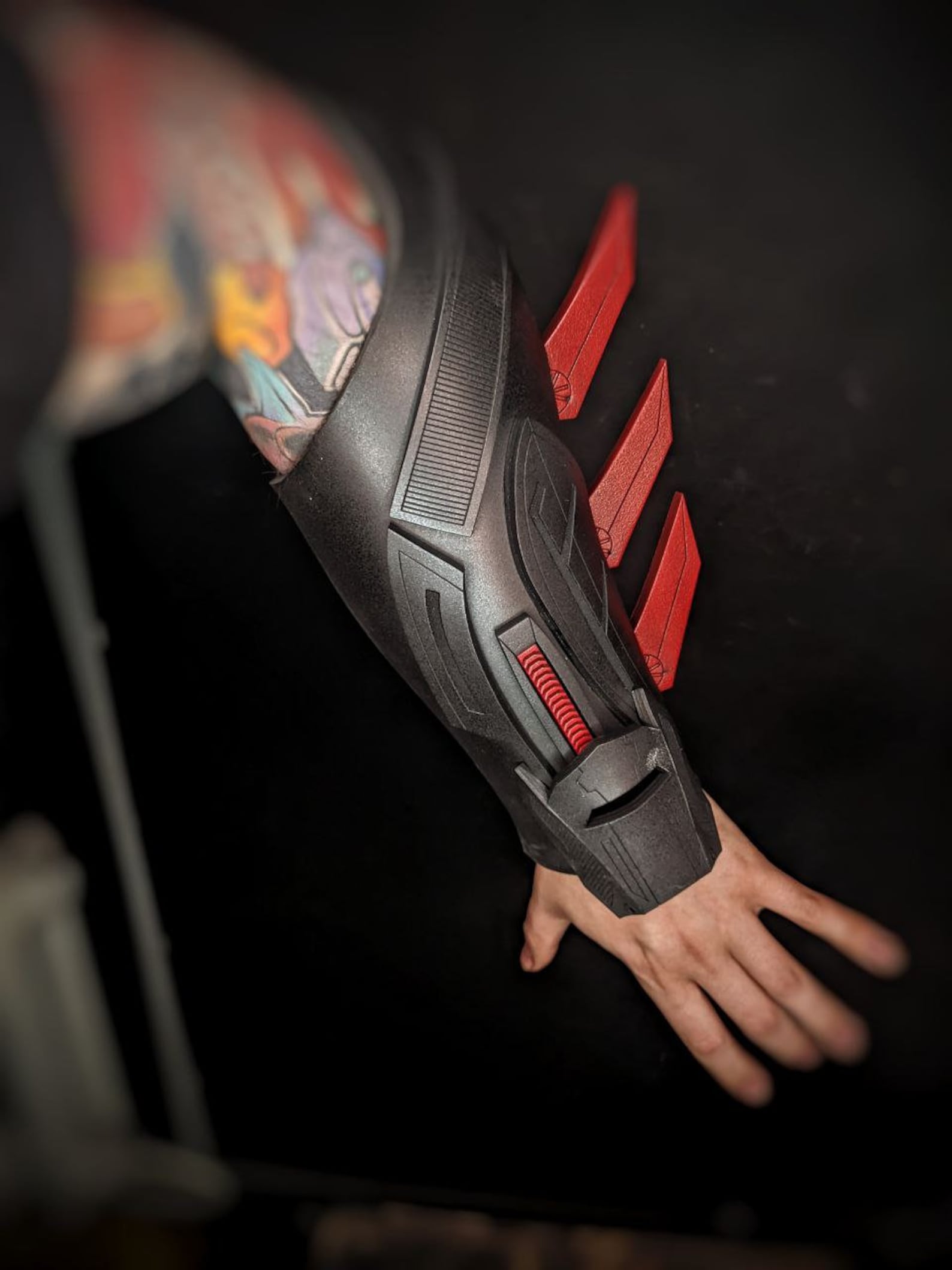 Red hood bracers (gauntlets) for cosplay
