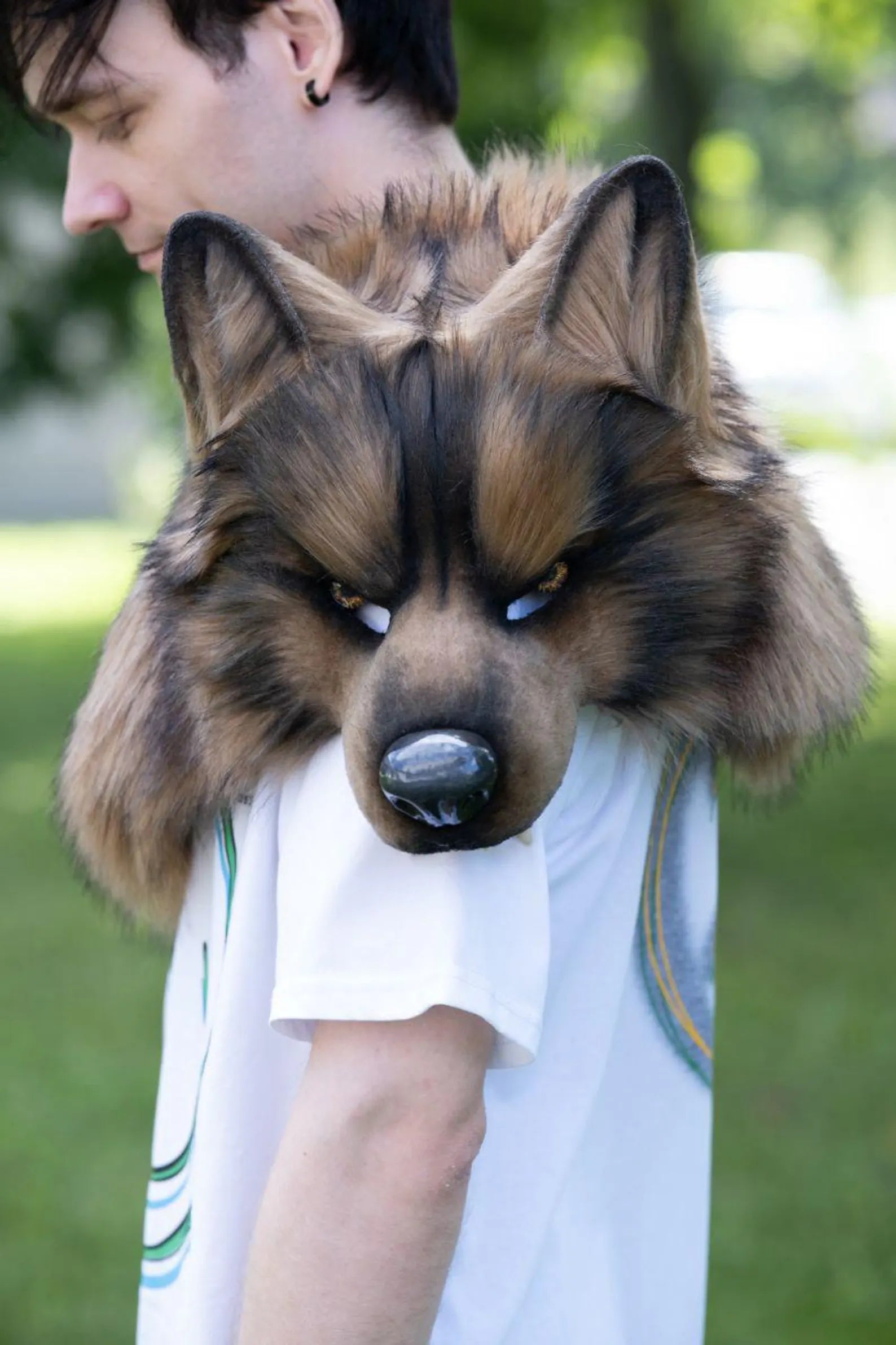 Wolf Mask in a realistic style