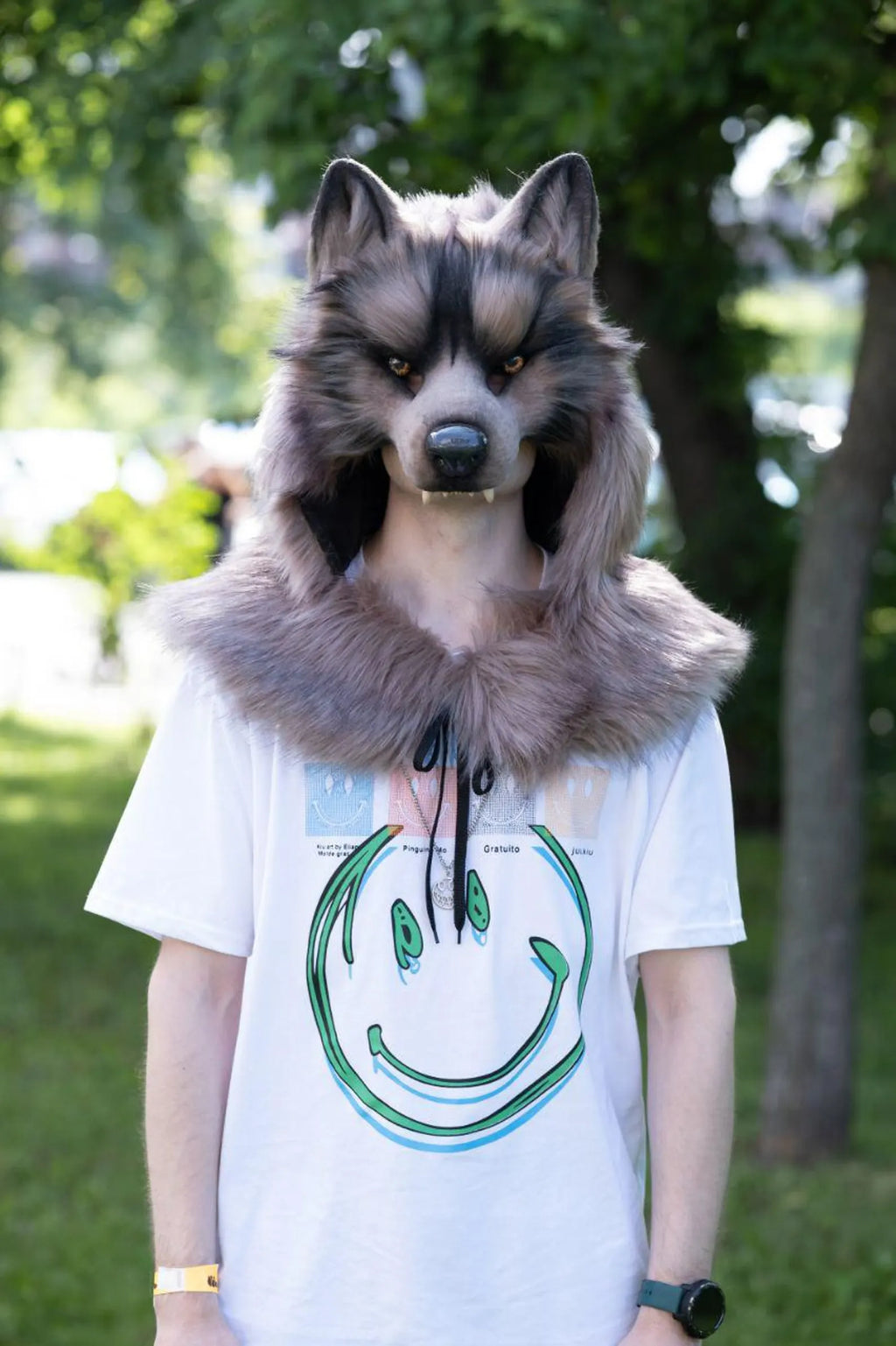 Wolf Mask in a realistic style
