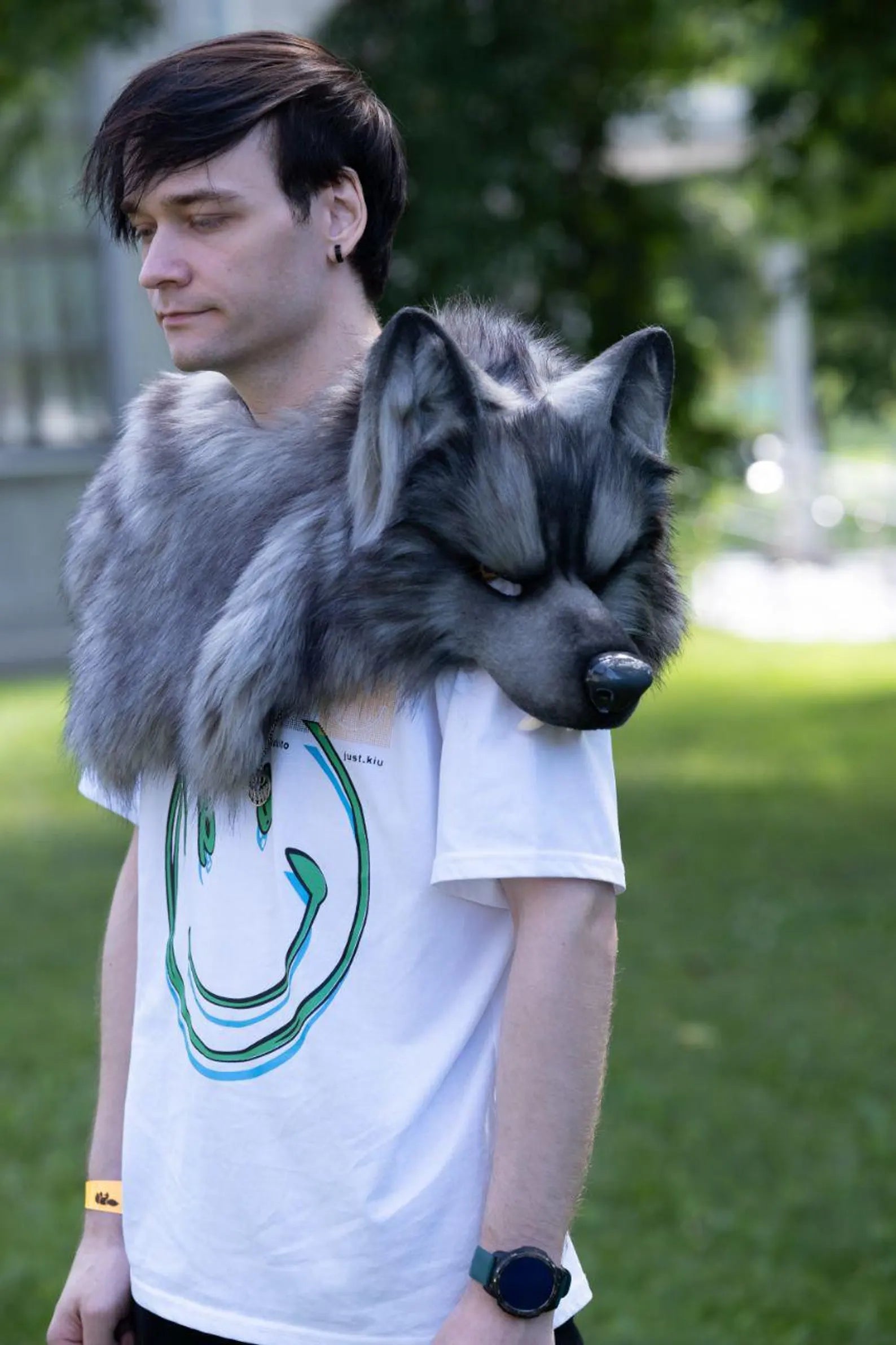 Wolf Mask in a realistic style