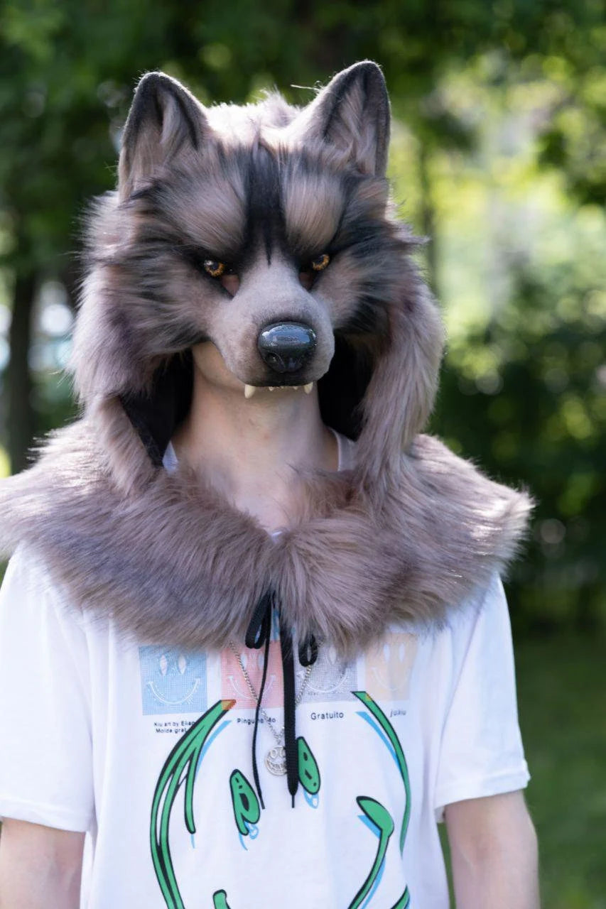 Wolf Mask in a realistic style
