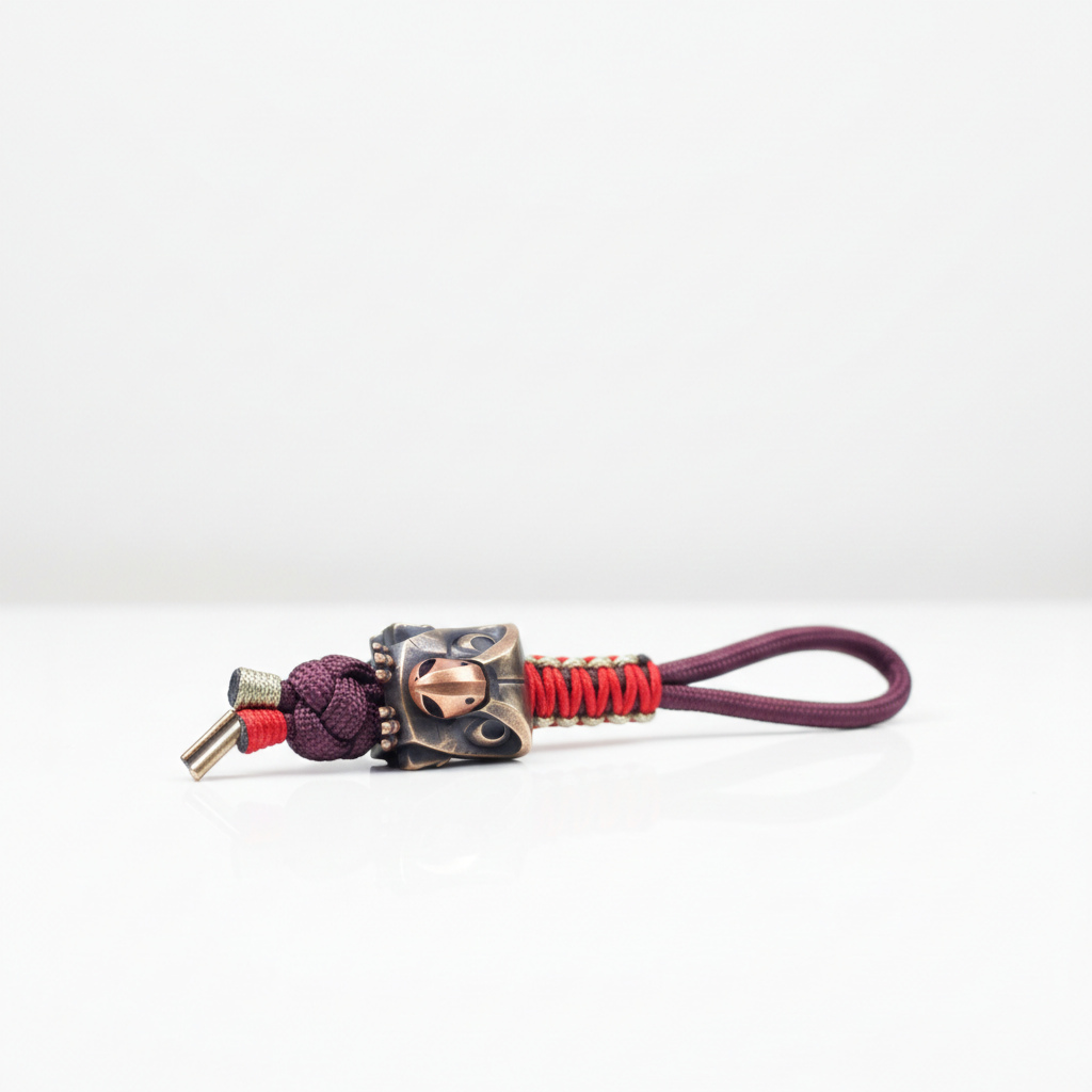 bird themed keychain bead on lanyard  
