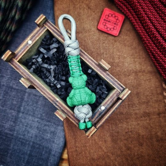 Green Teddy bear LIMITED EDITION lanyard keychain Bead