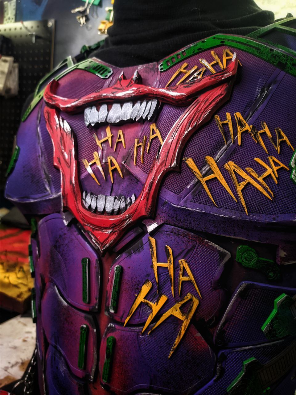 Joker chest, Custom Bat of Gotham Superhero Chest armor, arkham design