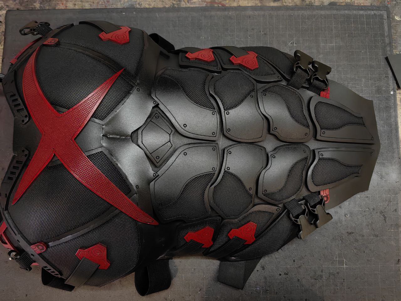 Red X from Teen Titans Armor chest, X logo armor cosplay costume