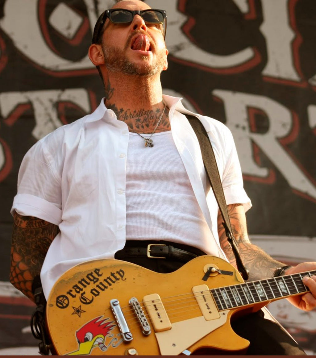 Mike Ness guitar stickers Woodpecker & Orange County decal Social Distortion