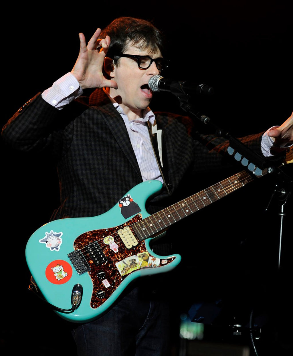 Rivers Cuomo guitar stickers seafoam green cuomocaster Satsuki strat