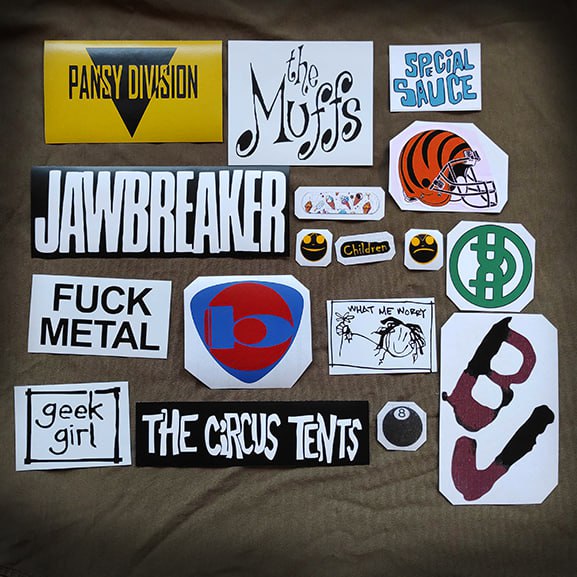 Billie Joe guitar stickers Version BJ 1994 vinyl decal Fernandes Blue. Set 18 (UPDATED VERSION)