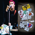Billie Joe guitar stickers Version BJ 1994 vinyl decal Fernandes Blue. Set 18 (UPDATED VERSION)
