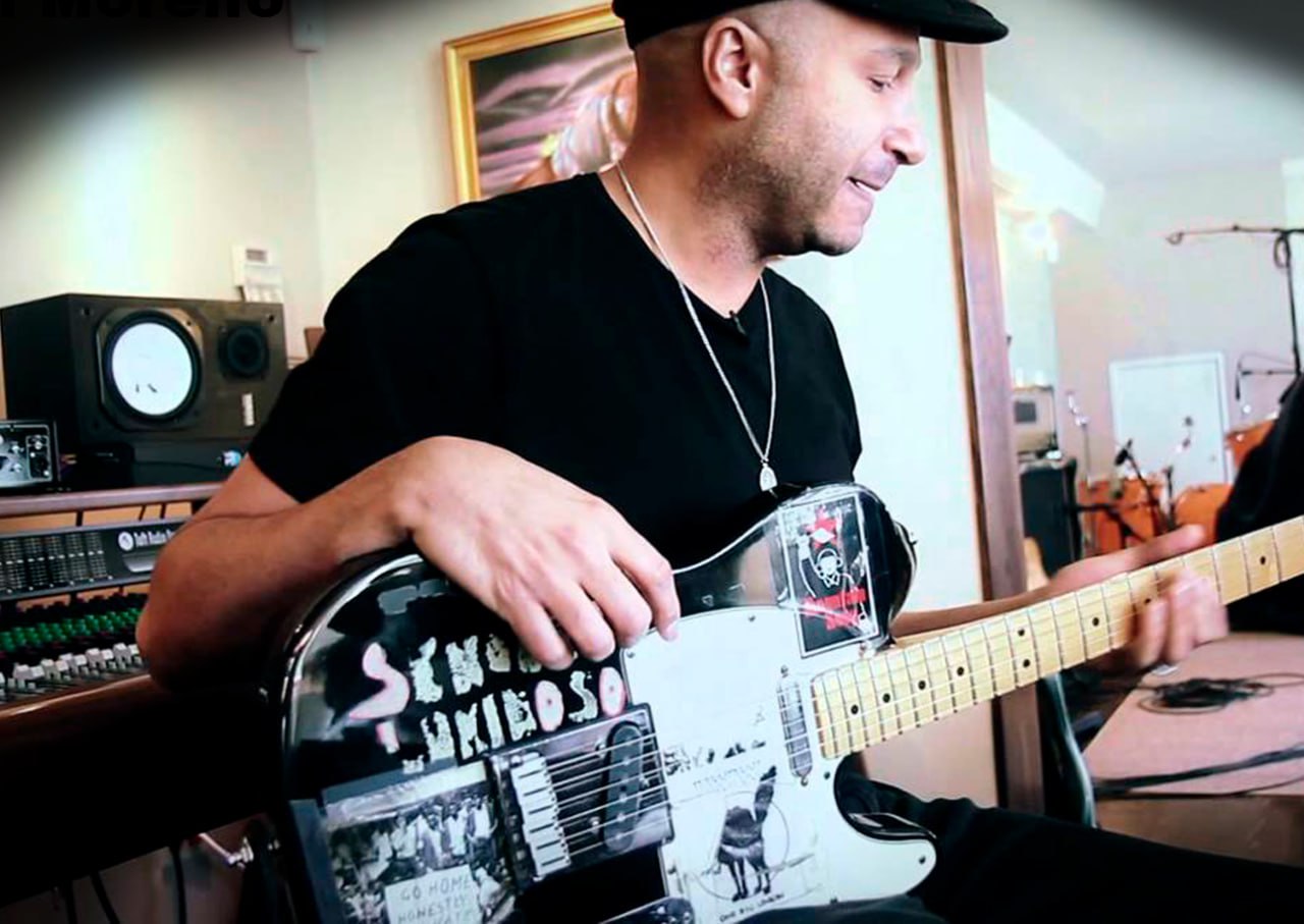Guitar stickers Tom Morello Sendero Luminoso Mau Mau uprising Fender Telecaster decal