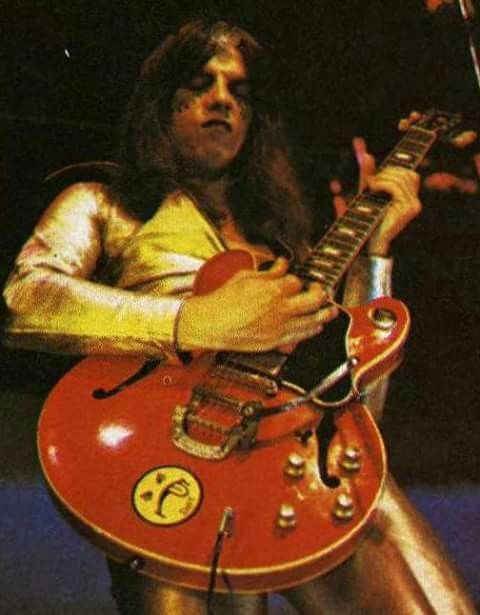 Andy Scott guitar sticker “SHIT” Gibson ES-335 Sweet band