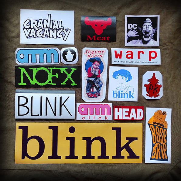 Tom DeLonge guitar stickers Red Fender Squier vinyl decal Blink-182