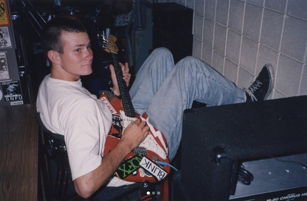 Tom DeLonge guitar stickers Red Fender Squier vinyl decal Blink-182