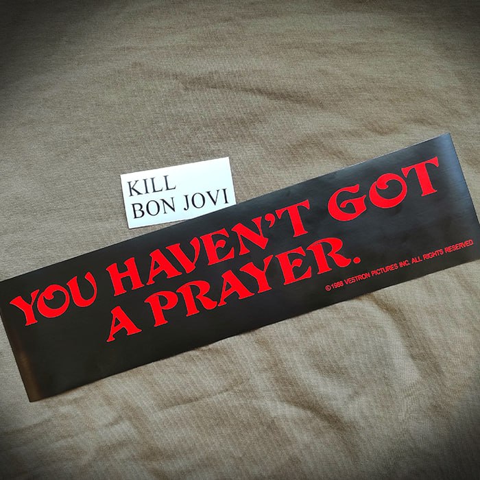Kill Bon Jovi guitar stickers Jackson King V 1985 Custom Arctic White James Hetfield You haven’t got a player