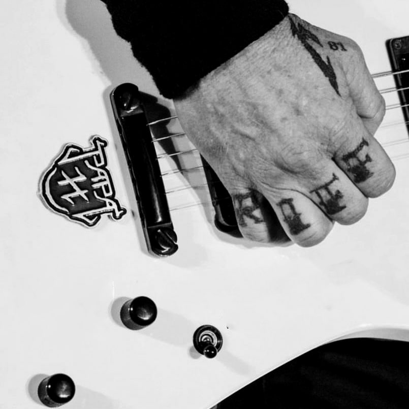James Hetfield LTD SNAKEBYTE guitar stickers "PAPA H" vinyl decal