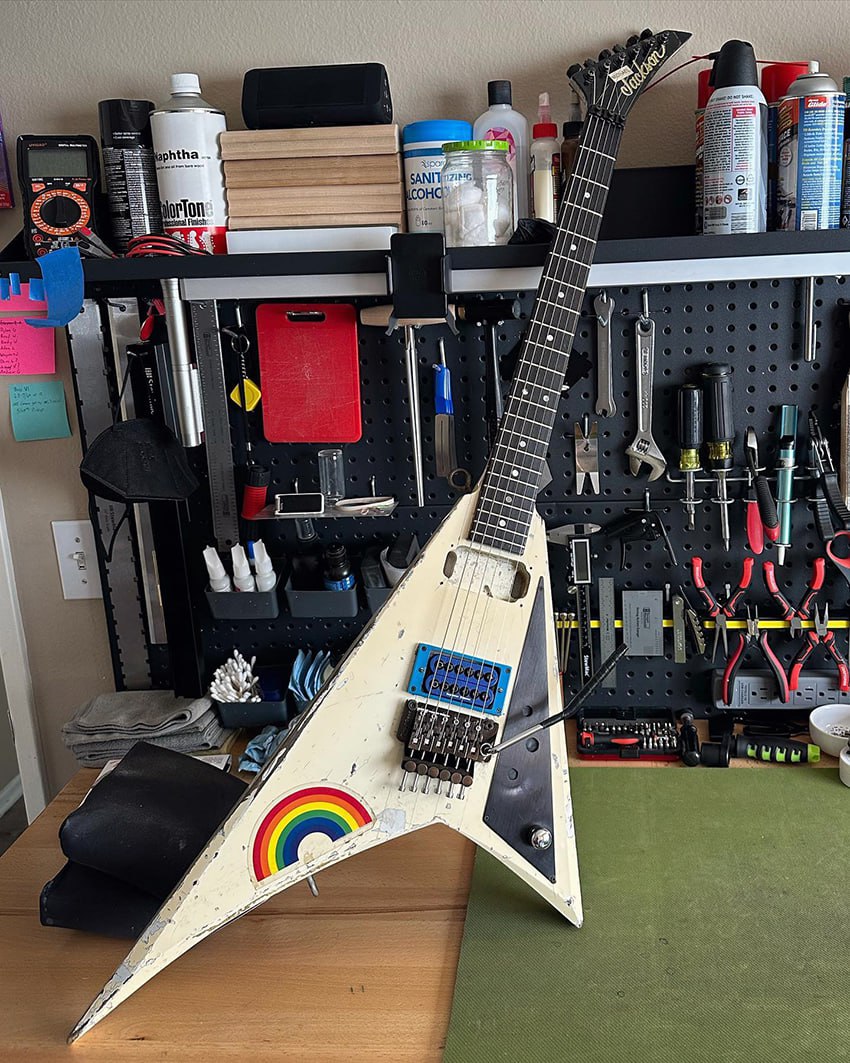 Wes Borland rainbow guitar stickers Jackson RR1 Limp Bizkit  decal