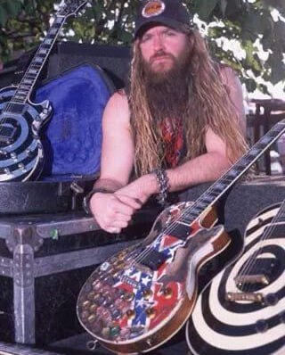 Zakk Wylde guitar stickers Rebel Flag Gibson Les Paul Black Sabbath
