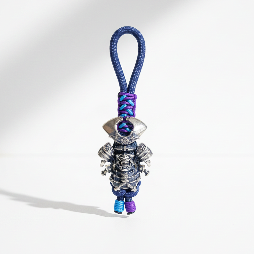 Handmade samurai bead keychain collectible accessory