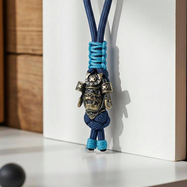 Samurai gorilla bronze bead on paracord