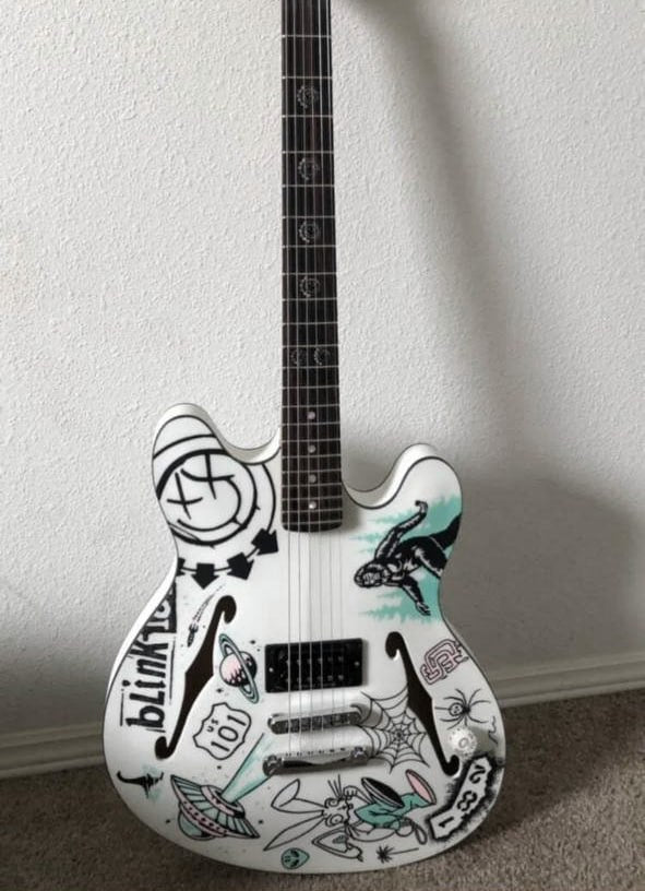 Tom Delonge guitar stickers vinyl decals for Fender Starcasters