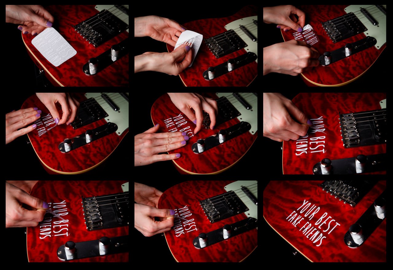 Tom Delonge guitar stickers vinyl decals for Fender Starcasters