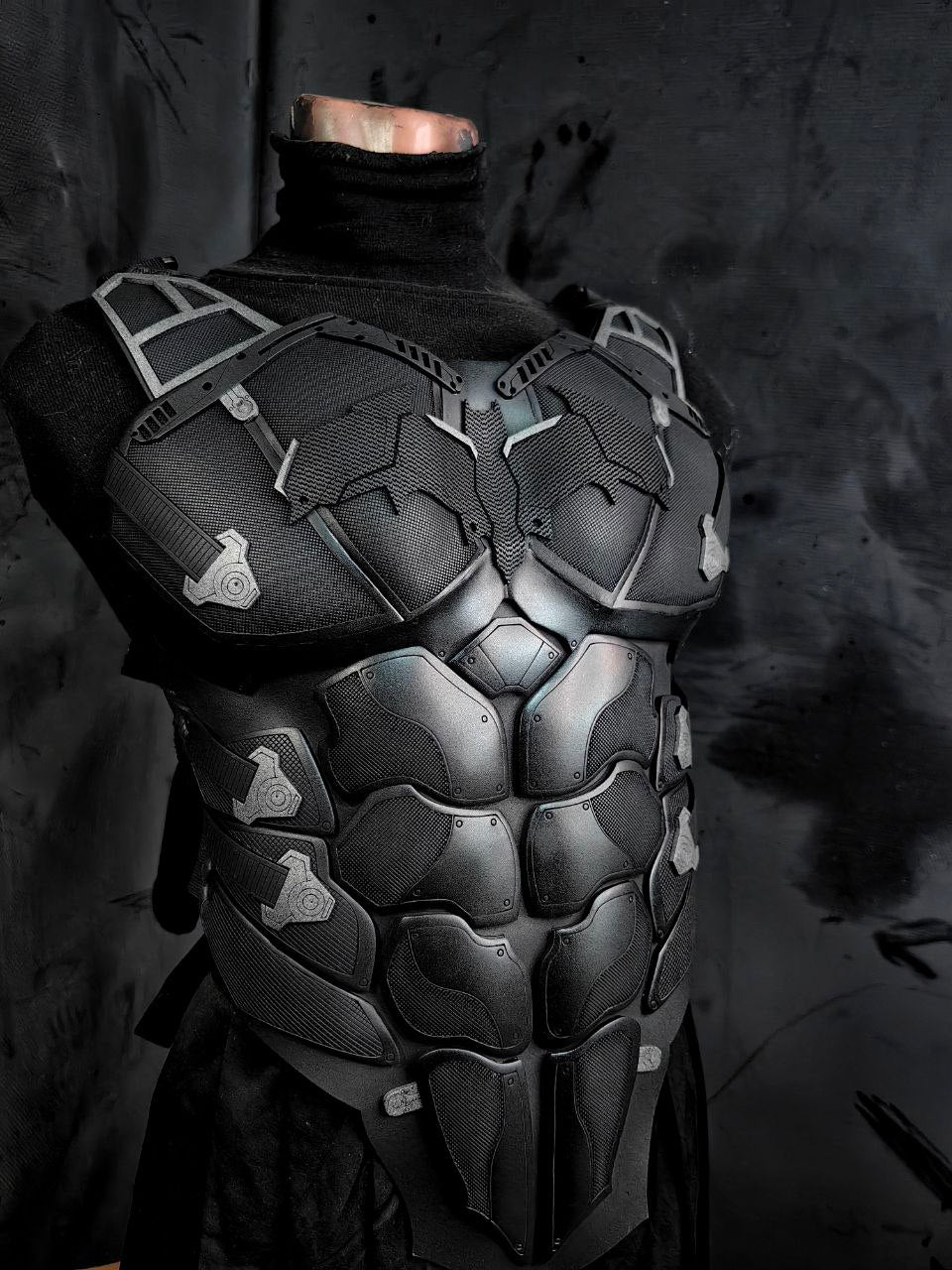 Black chest armor cosplay costume for conventions