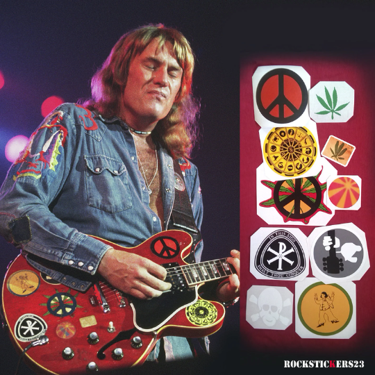 Alvin Lee guitar stickers Ten Years After Gibson Big Red ES-335 Custom decal