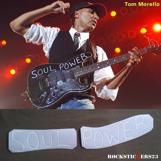 Tom Morello guitar vinyl stickers Soul Power Fender Stratocaster Signature