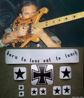 Lemmy Kilmister guitar decal Motorhead vinyl sticker Rickenbacker "Born to lose"
