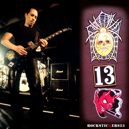 Kirk HAMMETT Spider & “13” Guitar Vinyl Stickers ESP KH-3 Devil Decal