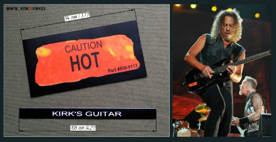 Caution HOT stickers Kirk Hammett guitar vinyl decal ESP KH-2